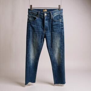 Mother Denim Jeans Women’s Sz 25 The Mid Rise Dazzler Ankle Fray Medium Wash